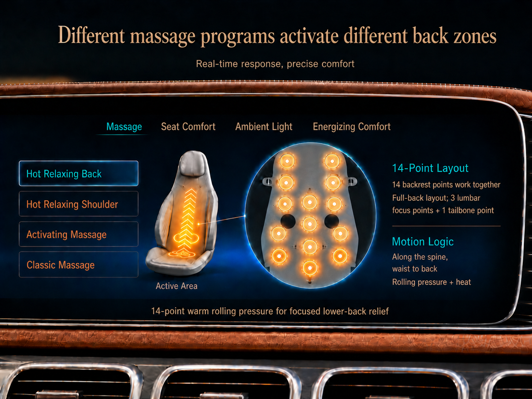 Hot relaxing back massage mode illustration